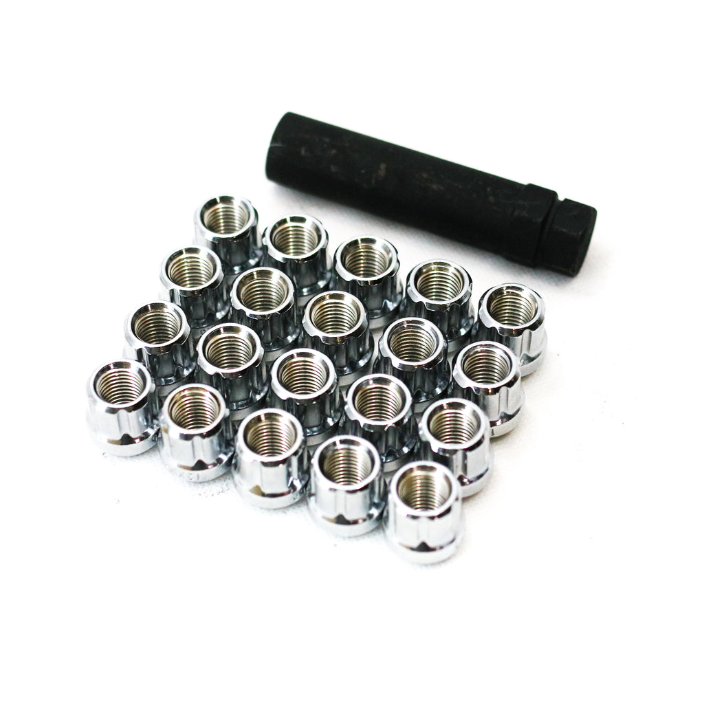 Lug Nut Set Chrome Through Hole -  AW / SW M12x1.5